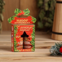 Набор эфирных масел 2 шт по 30 мл, кедр и пихта "С легким паром! С Новым годом" Набор эфирных масел 2 шт по 30 мл, кедр и пихта "С легким паром! С Новым годом"