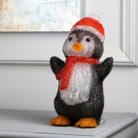 Фигура акриловая &laquo;Пингвин&raquo; 30 см, 40 LED, 220 В, свечение белое