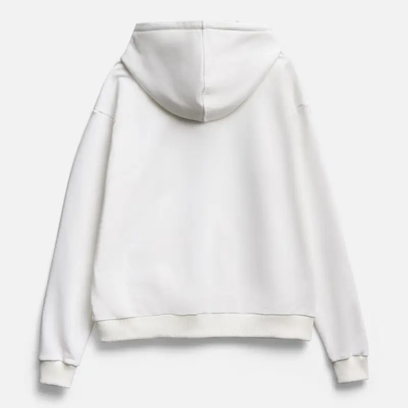 Толстовка унисекс оверсайз на молнии Zippy Terry, белая, размер XS/S