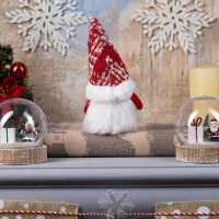 Светодиодная фигура &laquo;Гном в красном колпаке&raquo; 6.5 &times; 17 &times; 6.5 см, текстиль, батарейки LR1130х3 (в комплекте), свечение тёплое белое