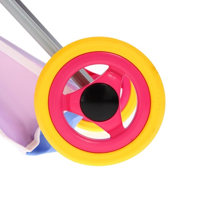 Коляска кукольная №10, цвет сиреневый с голубым Коляска кукольная №10, цвет сиреневый с голубым