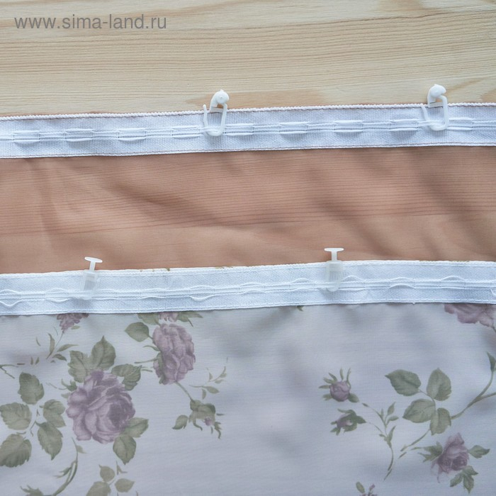 Комплект штор для кухни Witerra Византия 280х160см, какао, правая, пэ100% Комплект штор для кухни Witerra Византия 280х160см, какао, правая, пэ100%