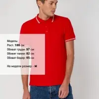 Рубашка поло Virma Stripes, красная, размер M