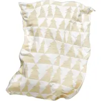 Плед &laquo;Танцующий лес&raquo;, белый с золотистым