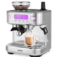 Кофейная станция кофеварка рожковая КТ-7113 - 1770 Вт Кофейная станция кофеварка рожковая КТ-7113 - 1770 Вт