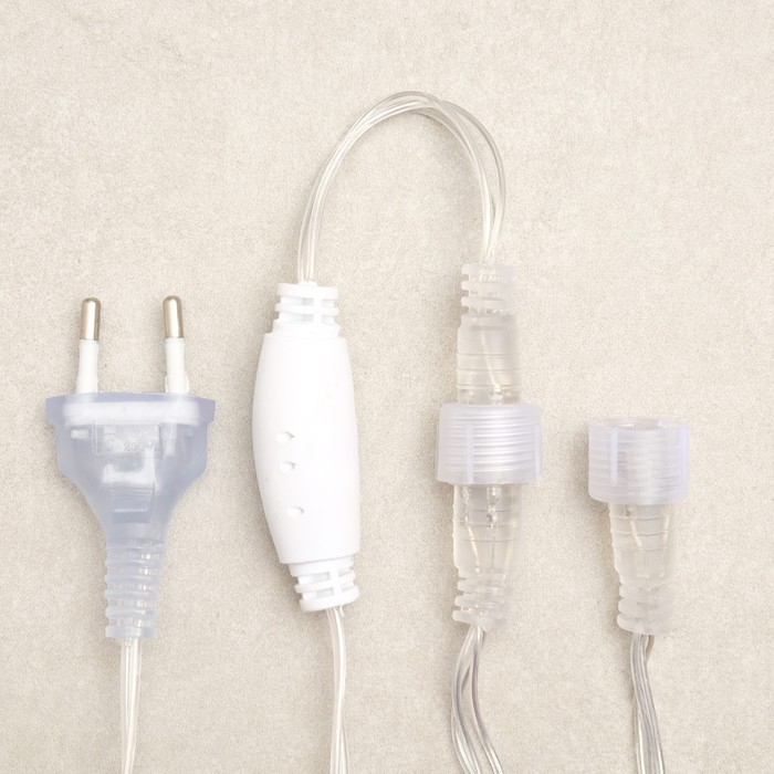 Гирлянда &laquo;Сеть&raquo; 2 &times; 3 м, IP44, УМС, прозрачная нить, 384 LED, свечение синее, 220 В