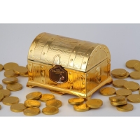 Конфеты шоколадные "Стать богатым", в сундуке, 140 г, Новый год Конфеты шоколадные "Стать богатым", в сундуке, 140 г, Новый год