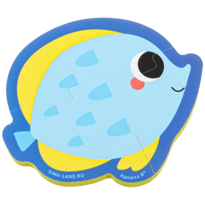 Мягкий пазл для малышей «Морские друзья», 5 пазлов, Крошка Я Мягкий пазл для малышей «Морские друзья», 5 пазлов, Крошка Я