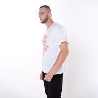 Футболка мужская «Дракон», цвет белый/принт красный, размер 50 Футболка мужская «Дракон», цвет белый/принт красный, размер 50