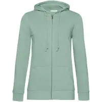 Толстовка на молнии с капюшоном женская BNC Inspire (Organic), серо-зеленая, размер S