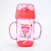Поильник детский с силиконовой трубочкой, 300 мл., с ручками, цвета МИКС Поильник детский с силиконовой трубочкой, 300 мл., с ручками, цвета МИКС