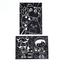 Гравюра детская &laquo;Веселье&raquo; с цветным эффектом, набор 2 шт, А6