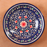 Супница Риштанская Керамика "Цветы", 28 см, синий Супница Риштанская Керамика "Цветы", 28 см, синий