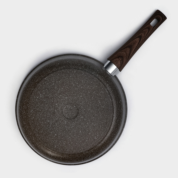 Сковорода Доляна &laquo;Брауни&raquo;, d=26 см, съёмная ручка, стеклянная крышка, антипригарное покрытие, индукция