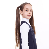 Школьный сарафан для девочки, цвет синий, рост 146