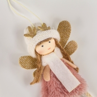 Новый год! Ёлочное украшение кукла «Фея», в шапке с шарфом Новый год! Ёлочное украшение кукла «Фея», в шапке с шарфом