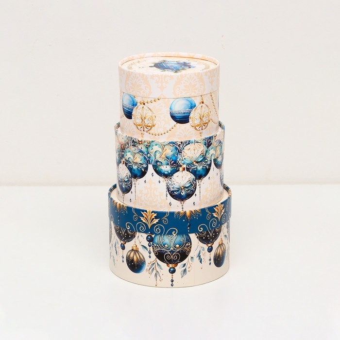 Набор подарочных новогодних коробок 3 в 1 "Чудес в Новом году", 16 х 10, 14 х 9, 13 х 8,5 см. Новый год