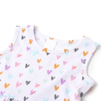 Платье для девочки "Сердечки", цвет белый, рост 116-122 см