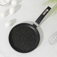 Сковорода блинная &laquo;Гранит Black&raquo; Induction Pro, d=22 см, пластиковая ручка, антипригарное покрытие, цвет чёрный