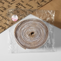 Лента холщовая &laquo;Кружево&raquo;, натуральная, 50 мм, 4,5 &plusmn; 0,5 м, цвет белый