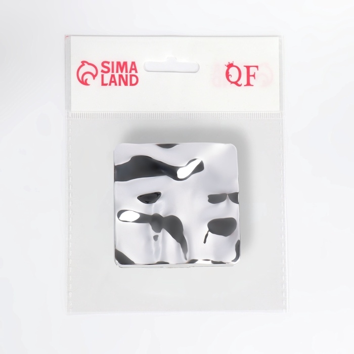 Зеркало складное &laquo;Волны&raquo;, 7 &times; 7 см, цвет серебристый