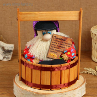 Оберег - домовой "Семен в бочке", h = 23 см, d = 19, микс Оберег - домовой "Семен в бочке", h = 23 см, d = 19, микс