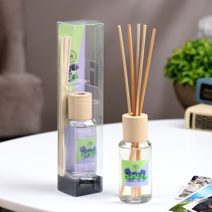 Диффузор ароматический Диффузор ароматический "Модерн", 50 мл, лаванда и ментол, "Богатство Аромата"