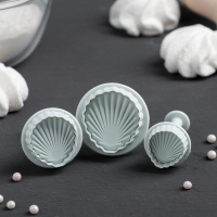 Набор плунжеров кондитерских Доляна «Морские ракушки», 3 шт, d=2,8/3,6/4,5 см, h=5 см Набор плунжеров кондитерских Доляна «Морские ракушки», 3 шт, d=2,8/3,6/4,5 см, h=5 см