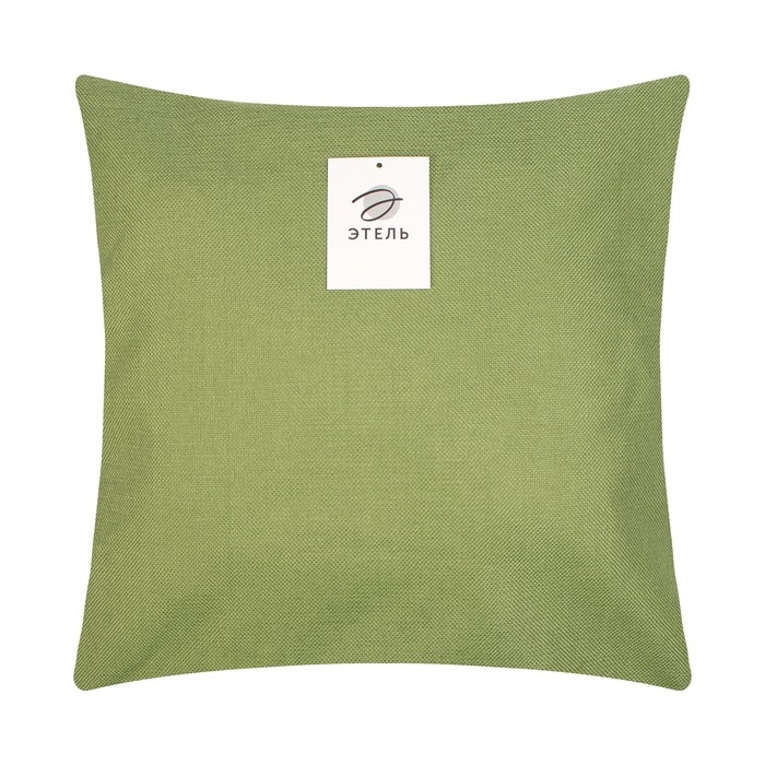 Наволочка декоративная Наволочка декоративная "Этель" рогожка 45*45 см фисташка 100% п/э