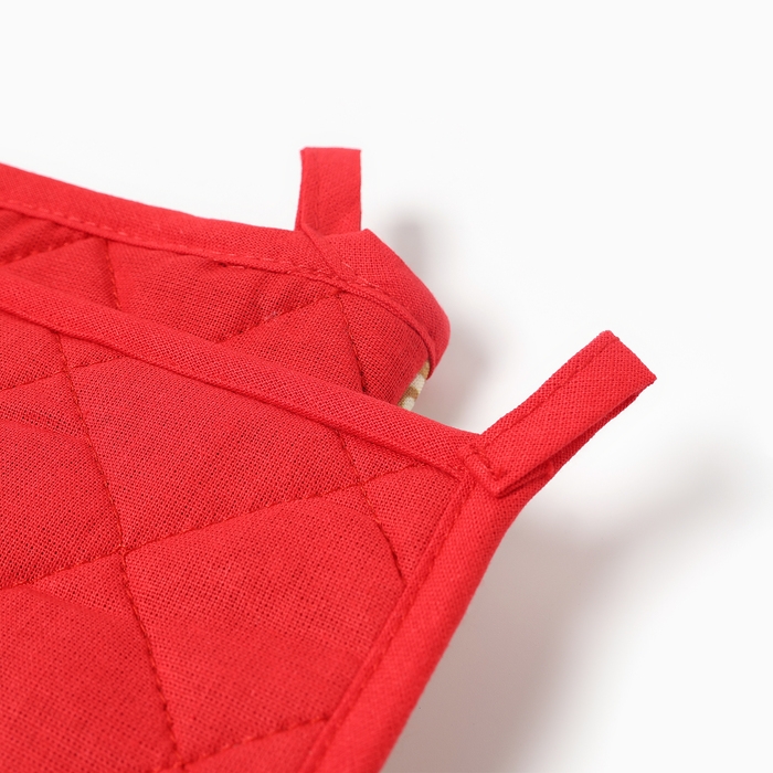 Набор кухонный Доляна "Больших успехов": прихватка 17х17 см, варежка-прихватка 20х28 см, 35% хлопок