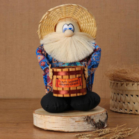 Оберег - домовой "Фёдор с бочкой", h = 33 см, микс Оберег - домовой "Фёдор с бочкой", h = 33 см, микс