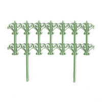 Ограждение декоративное, 25 &times; 180 см, 5 секций, пластик, салатовое, &laquo;Классика&raquo;