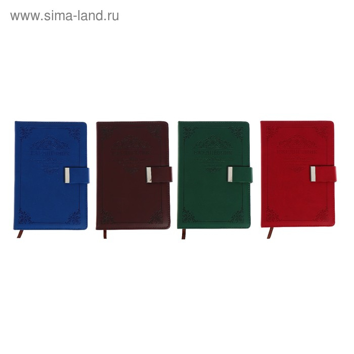 Ежедневник недатированный А5, 140 листов, тонированный срез, в клетку, обложка пвх, МИКС