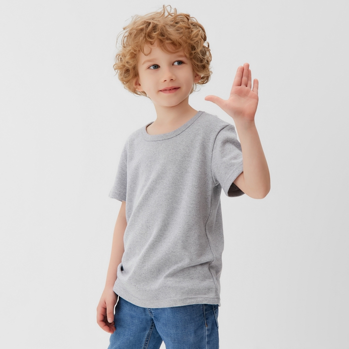 Футболка детская KAFTAN "Basic line", р.30 (98-104 см), серый