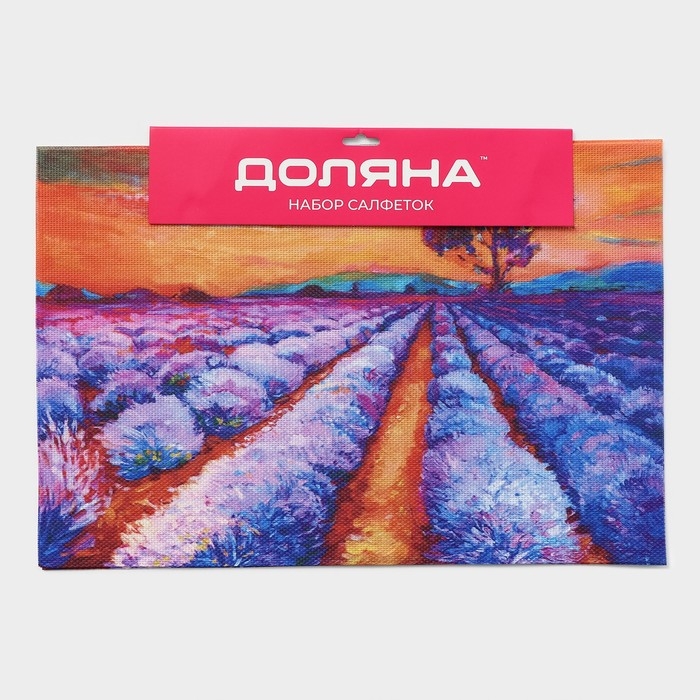 Салфетки сервировочные на стол Доляна &laquo;Пейзаж&raquo;, 4 шт, 45&times;30 см