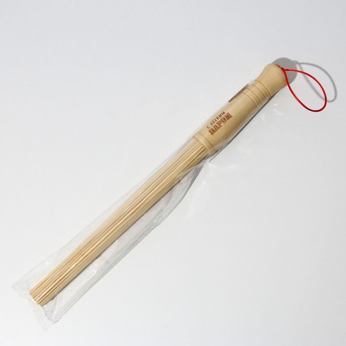 Веник массажный для бани короткий Веник массажный для бани короткий "С легким паром", 36 см