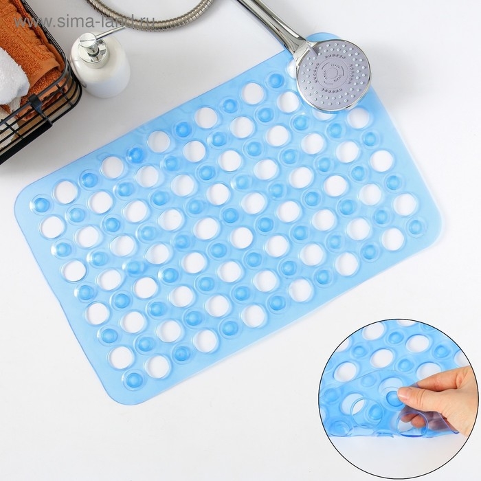 Коврик противоскользящий в ванну на присосках Доляна &laquo;Попурри&raquo;, 31&times;48 см, цвет МИКС