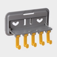 Держатель для ванных и кухонных принадлежностей, 17×7×11 см, цвет серый Держатель для ванных и кухонных принадлежностей, 17×7×11 см, цвет серый