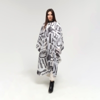 Пеньюар парикмахерский, цвет белый/чёрный Пеньюар парикмахерский, цвет белый/чёрный