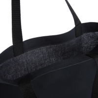 Шопер "Тропики", 35х0,5х40, принт с блестками, без подклада, чёрный