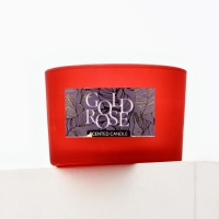 Свеча ароматическая в стекле &laquo;Gold rose&raquo;: роза, 5 х 7,1 см.