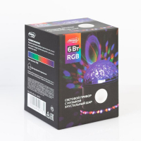 Световой прибор &laquo;Вокруг сферы&raquo; 12 см, динамик, свечение RGB, 220 В, чёрный