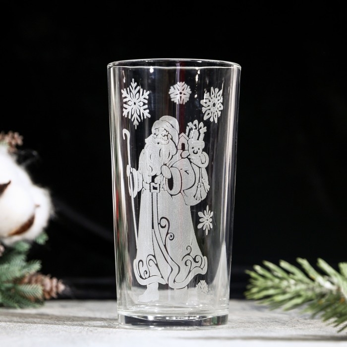Новый год. Стакан стеклянный &laquo;Дед Мороз&raquo;, 280 мл
