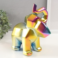 Сувенир керамика "Геометрия. Слоник" зеленый хамелеон 10х20х21,5 см Сувенир керамика "Геометрия. Слоник" зеленый хамелеон 10х20х21,5 см