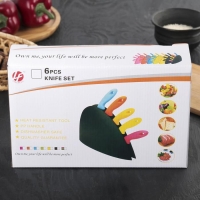 Набор кухонных ножей на подставке, лезвие: 15 см, 11,5 см, 11 см, 8 см, на подставке, цвет МИКС Набор кухонных ножей на подставке, лезвие: 15 см, 11,5 см, 11 см, 8 см, на подставке, цвет МИКС