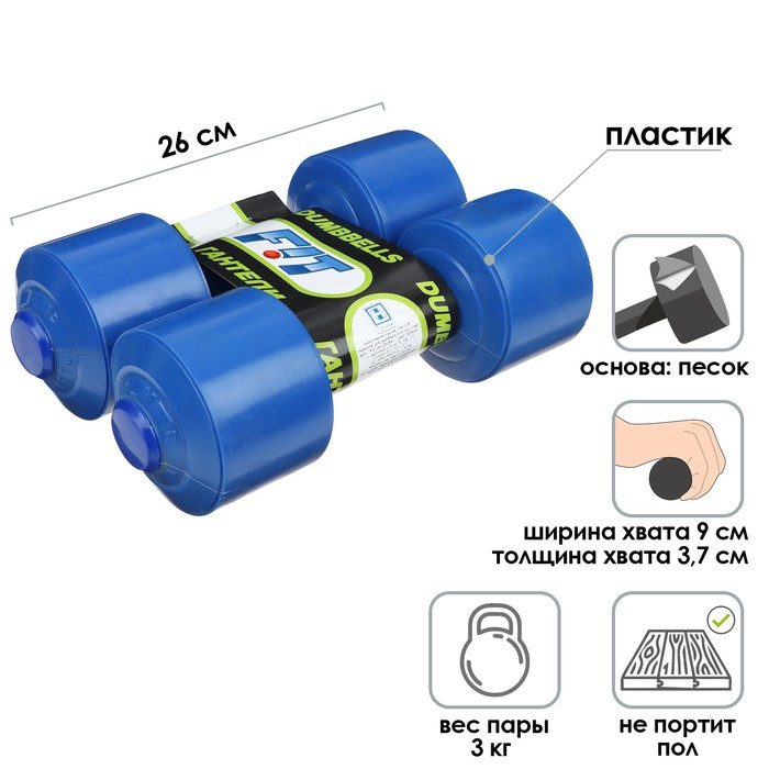 Гантели, 2 шт. по 1,5 кг Гантели, 2 шт. по 1,5 кг