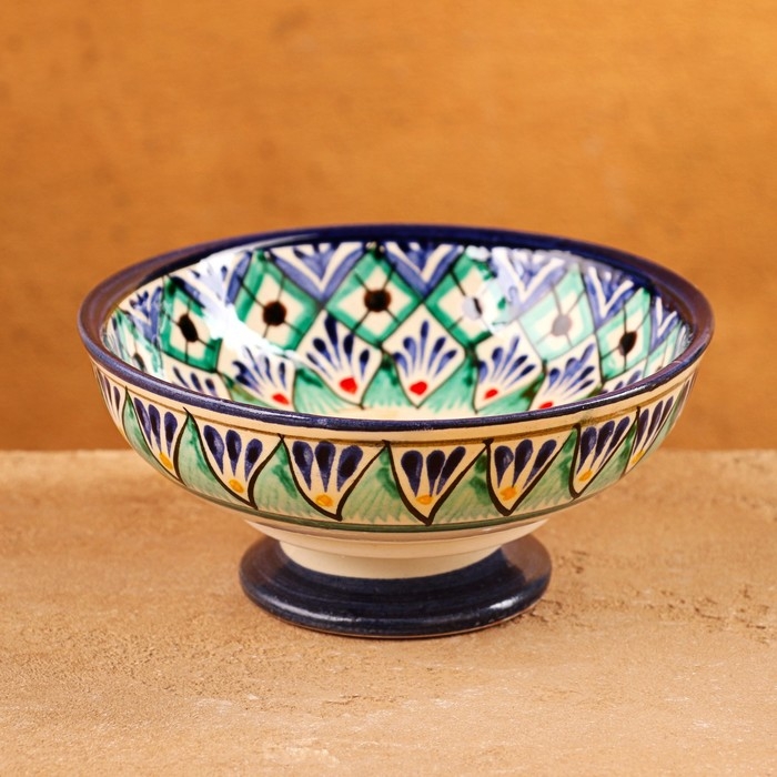 Конфетница Риштанская Керамика 12см, микс