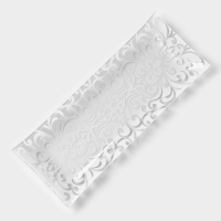 Блюдо стеклянное Доляна &laquo;Бухара&raquo;, 36,5&times;15 см, цвет белый