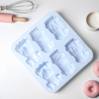 Форма для выпечки Доляна «Гонки», силикон, 29,5×27 см, 6 ячеек (11,5×6,5 см), цвет МИКС Форма для выпечки Доляна «Гонки», силикон, 29,5×27 см, 6 ячеек (11,5×6,5 см), цвет МИКС