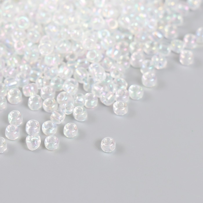 Бисер стекло 6/0 Бисер стекло 6/0 "Прозрачный" перламутр 450 гр
